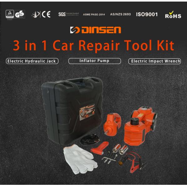 3 In 1 Electric Hydraulic Jack Kit 150PSI Max Pressure With Impact Wrench