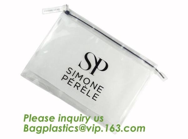 Biodegradable Self Adhesive Zipper Hanger Hook Bags For Garment, Underwear Hanger Hook Zipper Bags