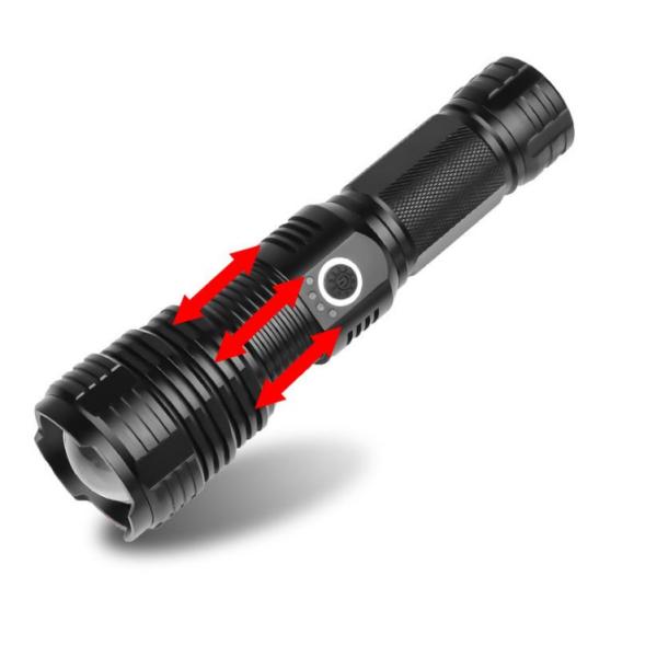 1500 Lumens Super Bright LED Torch Flashlight with 5 Speed Modes and Aluminum Alloy Construction