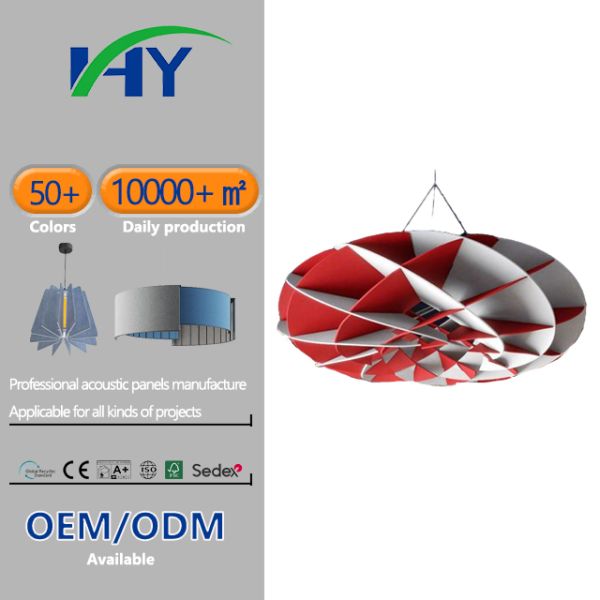 Home Decoration PET Acoustic Lighting Sound Absorption Eco-Friendly