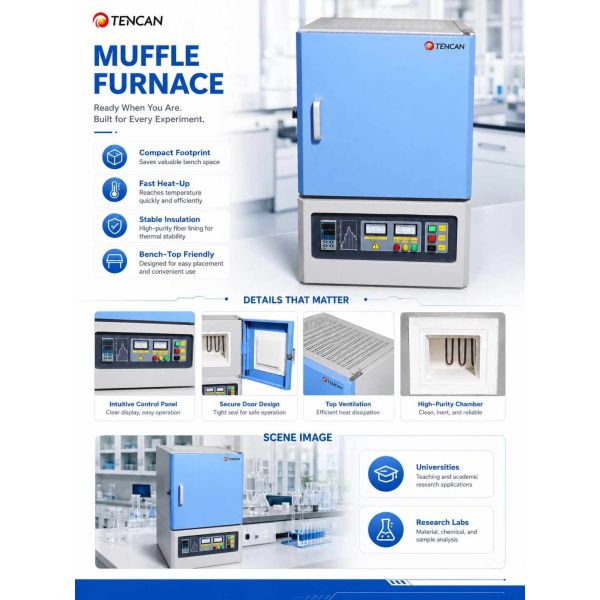 1200°C Muffle Furnace with 50-Segment PID Control and Polycrystalline Mullite Fiber Lining for High-Temperature Applications