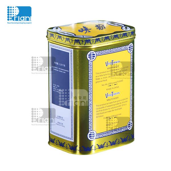 2L-3L Square Food Tin Cans Recycled Food Storage Tins With Easy Open Lids