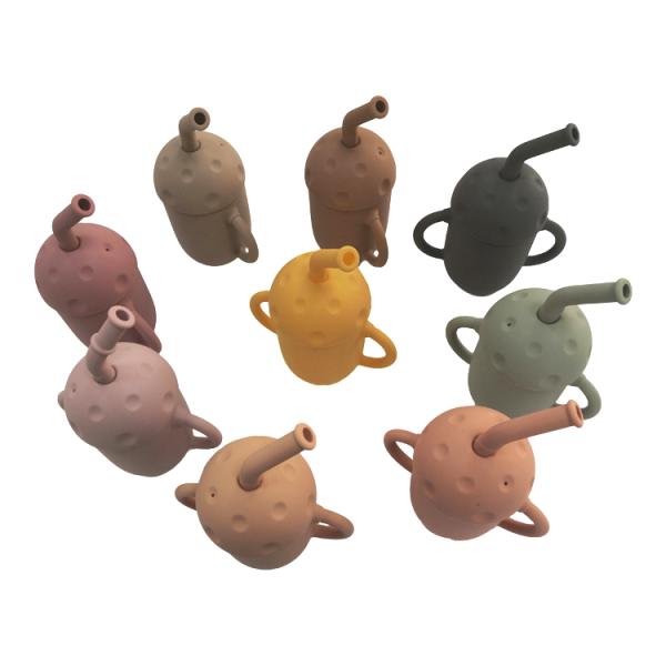 BPA Free Eco Friendly Silicone Training Cups Silicone No Spill Sippy Cup FDA