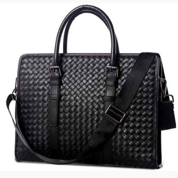 Сумки посыльного ноутбука Cowhide классических сплетя людей