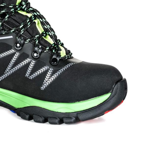 Different Sizes And Finishes Steel Toe With Metal Eyelets Safety Shoes Unisex Mid Cut High Heel Work Boots