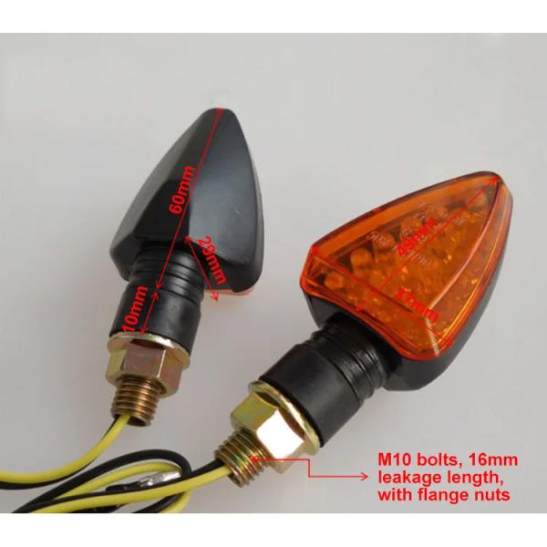 ABS PC Motorcycle Turn Signal LED Indicators Lights for Motorcycle Repair/Replacement