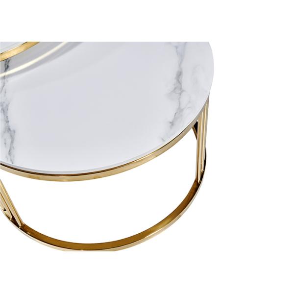 Mesa de comedor del mármol del círculo del café de la sala de estar de la moda