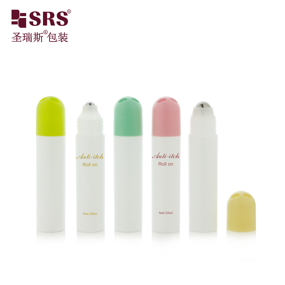Wholesale 20ml Empty Plastic Roll‑on Vial Round Cover Steel Ball Bottle For Fabric Stain Remover Liquid