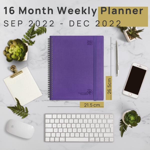 FSC Certified Purple Custom Academic Planner Eco Friendly Paper