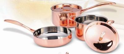 Copper cookware set milk pot,sauce pot,5Pcs Tri-ply material SHXYY-01-1