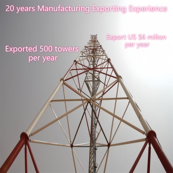 Robust 3 Legged Tubular Steel Tower Suitable for 4G 5G Microwave and Security Systems with High Tensile Steel Construction