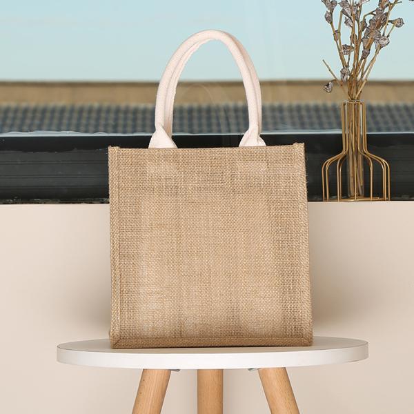 Customized Jute Bag  Gift Bag Canvas and Jute Handbag