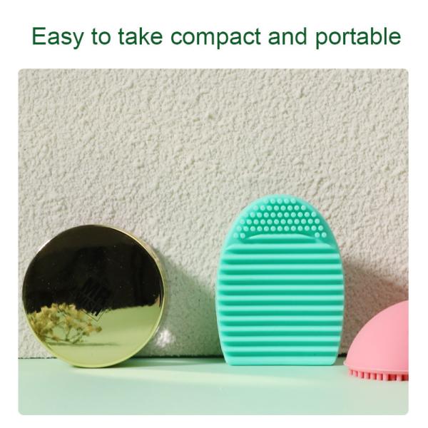 Перевозчик макияжа Eco силикона дружелюбный прокладывает пусковую площадку чистки щетки макияжа