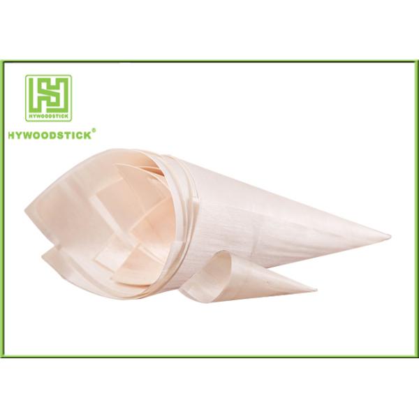 Cone Shape Bamboo Sushi Tray , Standard Weight Wooden Dinner Plates