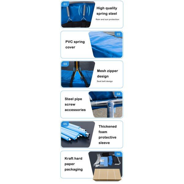 Embroidery or Printing Custom Logo Trampoline for Indoor and Outdoor Play