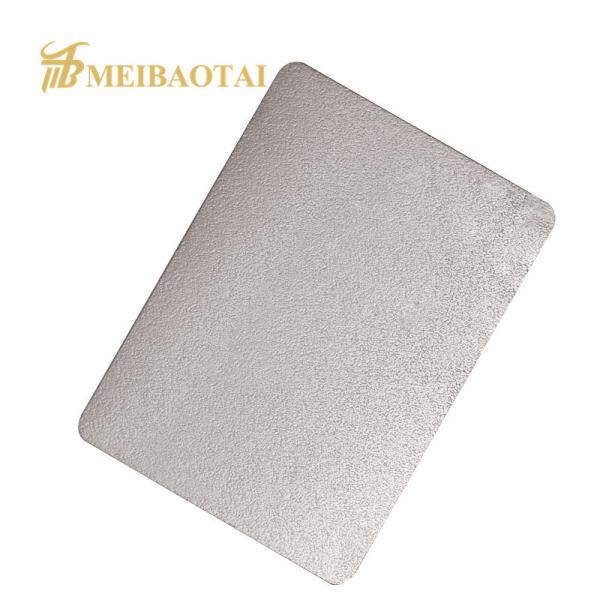Silver Embossed Stainless Steel Wall Panels 0.85mm Thickness