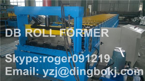 rolo galvanizado aço da plataforma de assoalho da placa 22kw que forma a máquina para o transporte de materiais