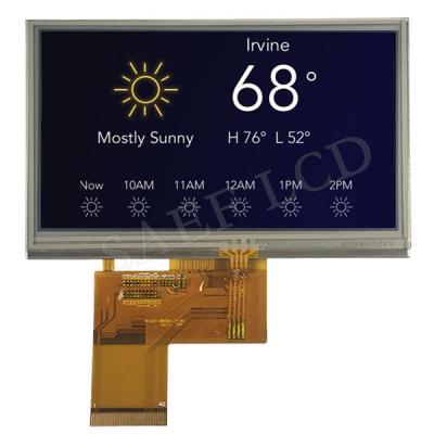 relação completa do RGB do ângulo de visão do IPS dos PINOS da polegada 40 de 480x272 LCD TFT 4,3