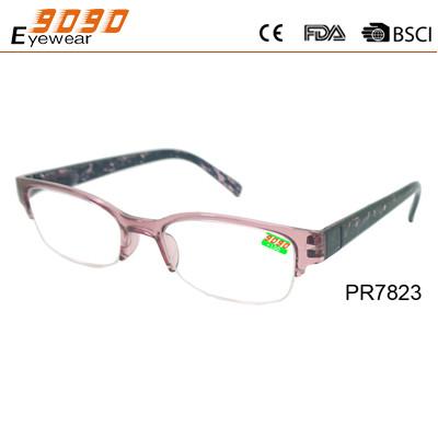 New arrival and hot sale semi-rimless reading glasses,suitable for women and men