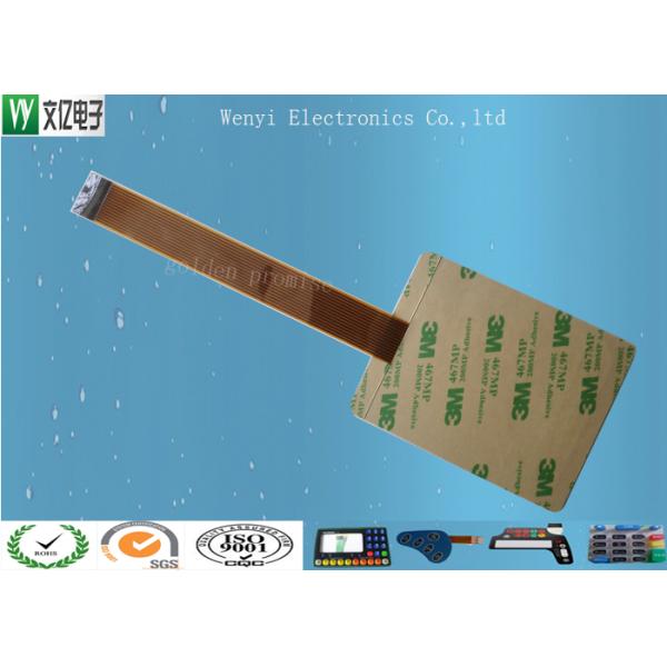 3 Keys 	FPC Membrane Switch  Embossing Custom Membrane Switch Pad