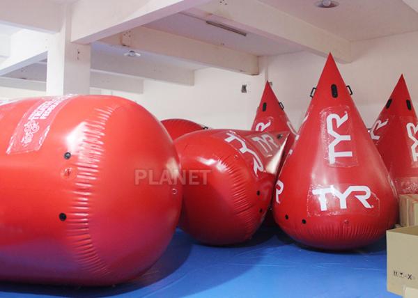 Cone Used Inflatable Swim Buoy , Inflatable Vinyl Buoys 1.5 M / 1.8 M / 2 M