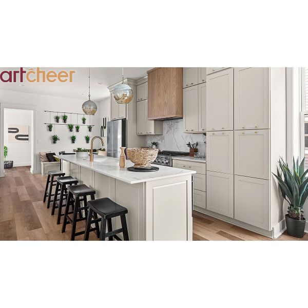 Solid Wood Kitchen Cabinets with Customizable Color and 3 Years Warranty for Modern Homes