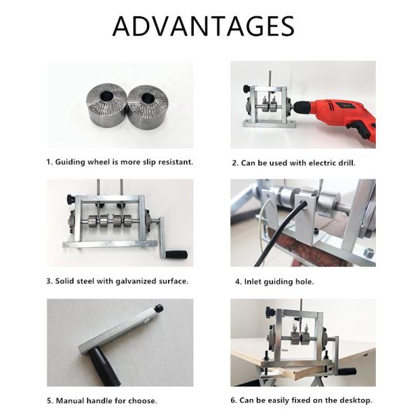 Recycling Double Blade 25mm Manual Wire Peeling Machine