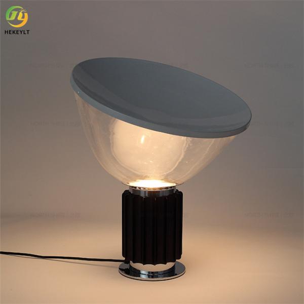 Simple Aluminum Led Bedside Table Lamp Living Room Bedroom Glass