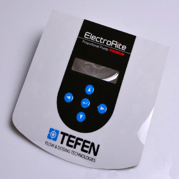 Custom strong self adhesive PC clear window embossed button control panel sticker