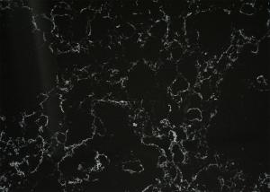 Superfície contínua da pedra preta de quartzo de Carrara para a decoração