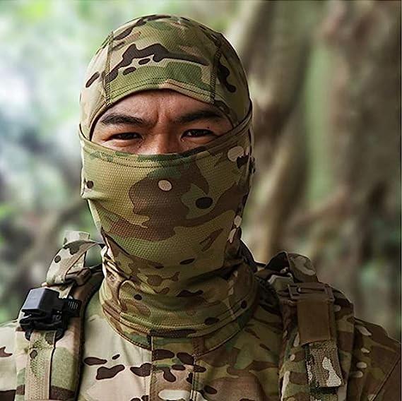 Outdoor Camouflage Tactical Mask Scarf Military Camo Face Mask Bandana Balaclava Hood Headwear Men Women Tactical