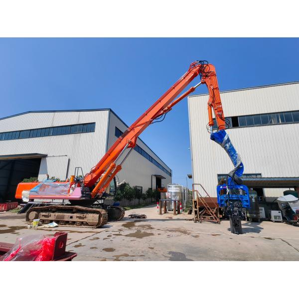 High Frequency Vibration Pile Driver – Dual Pump Flow Merging System & Compact Design for Solar Farms