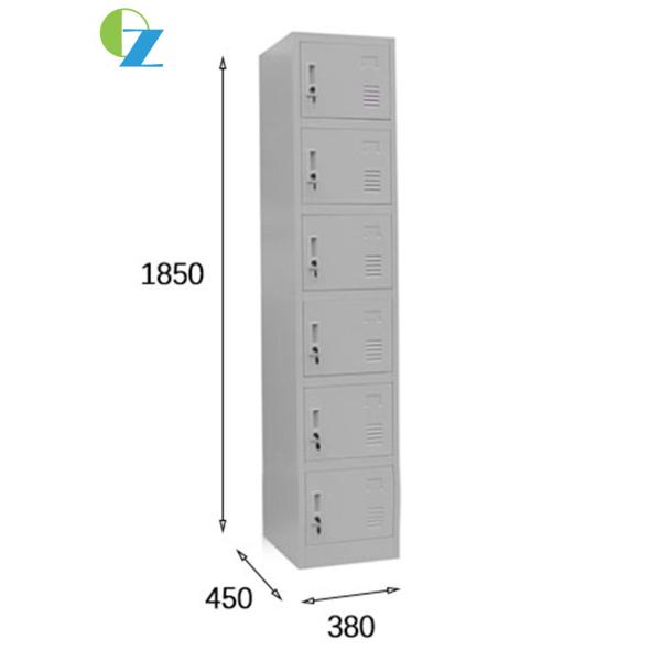 Одежды шкафчиков офиса одиночной двери 6 слоев стальные & шкаф ботинок стальной