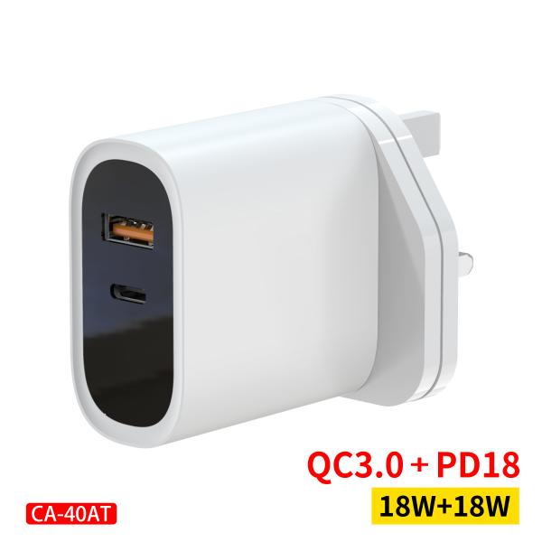 100g PD Power Adapter , Double Usb Port Charger PC Material For Iphone 12