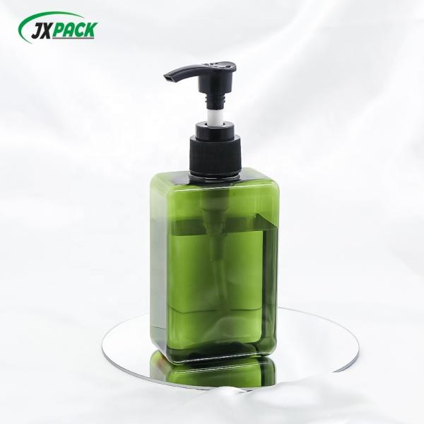 280ML Transparent Shampoo Bottle Square Flat Plastic Lotion Spray Bottle Screen Printing