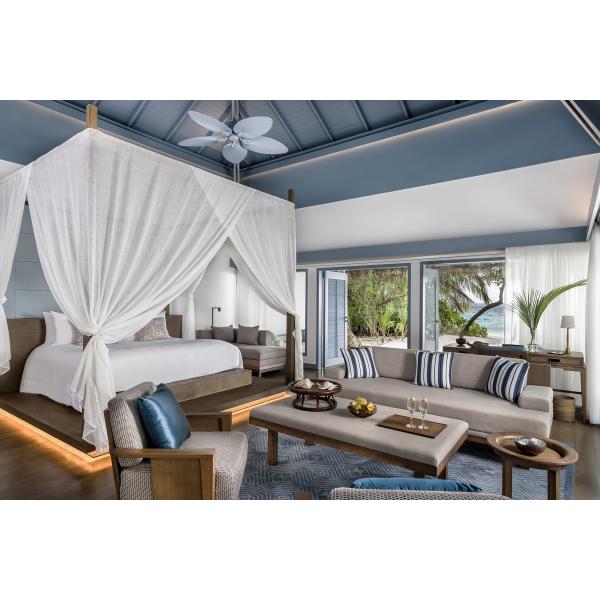 Мебель спальни Мальдивов Meradhoo лотерей выполненная на заказ для виллы воды/виллы пляжа