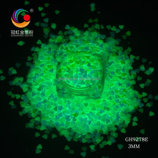 Fine Heart Luminous Makeup Chunky Glitter Powder For Party Festival Decoration