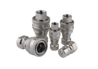 ISO7241B solides solubles ouvrent le type étroit fil hydraulique du coupleur rapide BSP