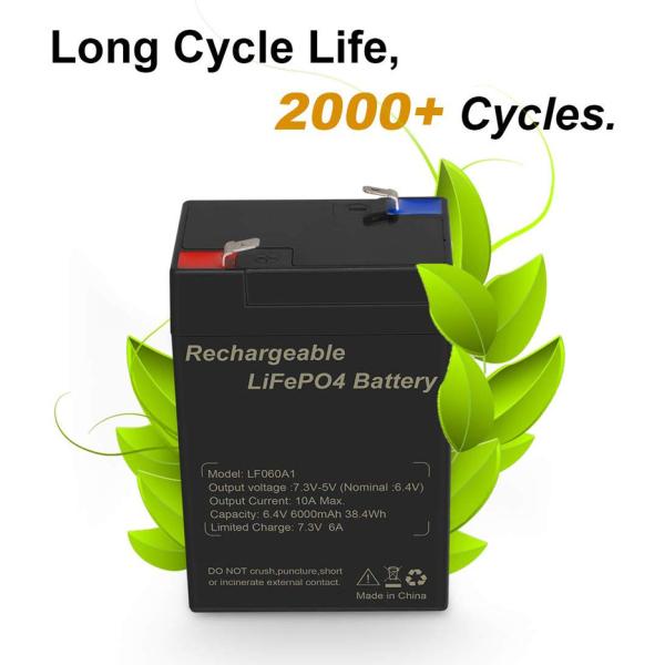 6V Motorcycle Lithium Battery 6Ah Lifepo4 Talentcell Rechargeable
