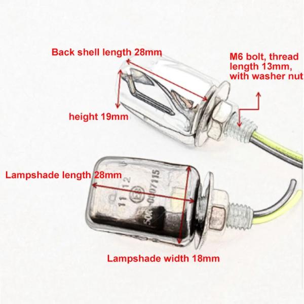 Motorcycle E24 12V LED Turn Signal Light with Bright Illumination