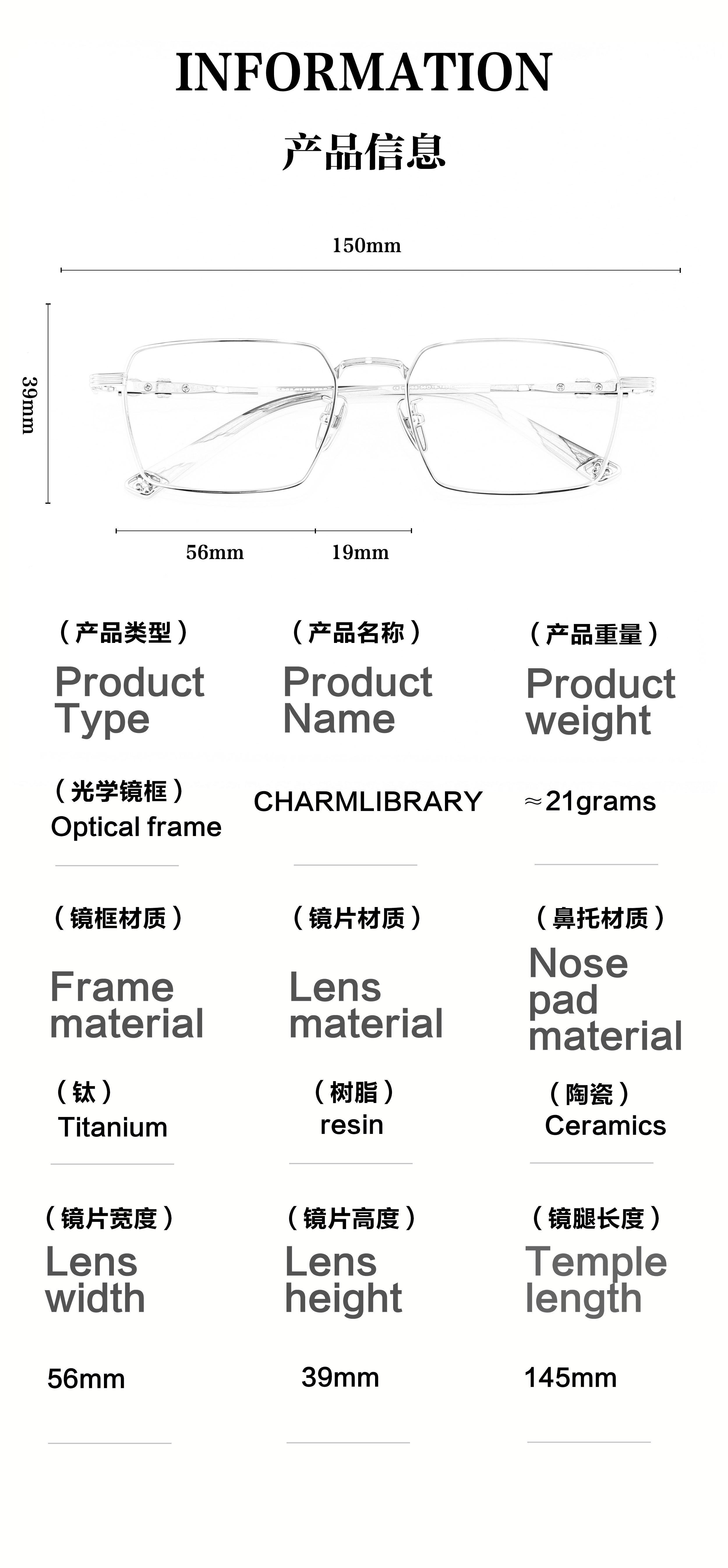 Titanium Eye Glass Y2k Luxury Brand Optical Prescription Presbyopia Multifocal Women's  Fashion Designer Reading  Women Glasses