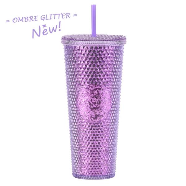 Factory Direct Supply Double-layer Plastic Straw Cup, Large Capacity Creative 710ml Durian Cup, Prickly Cup, Portable Diamond Cup