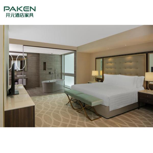 Подгонянные пятизвездочные твердые деревянные наборы спальни гостиницы