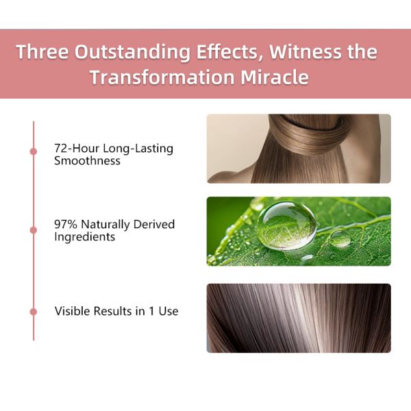 Masque capillaire organique lissant au collagène et à la kératine - Soin capillaire conditionneur 450ml