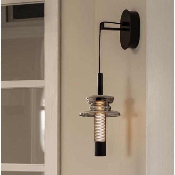 Minimalist copper wall lamp bedroom bedside lamp modern simple living room background wall lamp hotel villa stair corridor lamp
