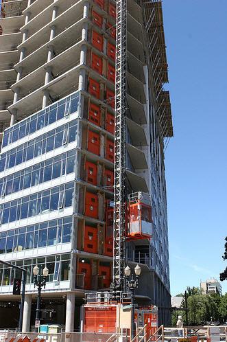 High Efficiency Construction Hoist Elevator , Steel Construction Site Hoist
