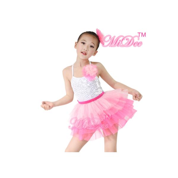 Lovely Kids Dance Clothes Sequin Tulle Ballet Dance Costumes For Girls