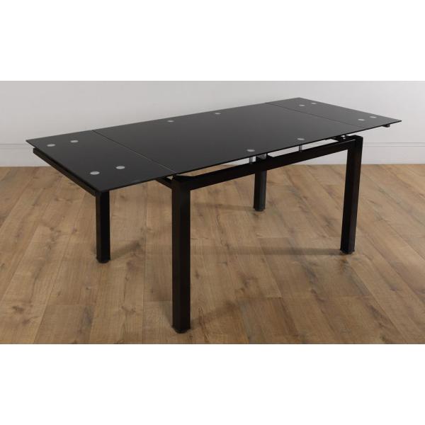 Extendable Glass Top 88KGS 170x70cm Modern Dining Table