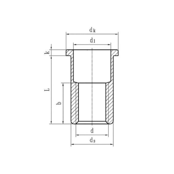 Заклепка чокнутый M3 M4 M5 GB17880.1 плоской головки извива устойчивая SS304 A270