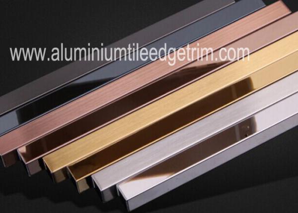 U Shaped Stainless Steel Decorative Trim Listello Trim Profiles For Wall